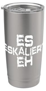 Es Eskaliert Eh Club Party Junggesellenabschied Es Eskaliert Doppelwandiger Edelstahl-Thermobecher
