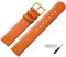 MARBURGER Uhrenarmband 16mm Leder Orange Gold - Montage Set 7611646000220