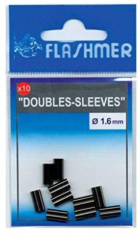 Flashmer Angeln Klemmhülsen Quetschhülsen - Doppel Klemm 2,0mm - 10 Stück