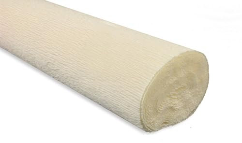FloristryWarehouse Krepppapier-Rolle, 180g, 50 x 250 cm elfenbeinfarben Farbton 603