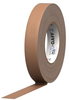 ProTapes 840178015655 Pro Gaff Premium Reinigungstuch matt Gaffers Tape mit Gummi Kleber, 11 Mil Dick, 55 YD. Länge, 2,5 cm Breite, Tan