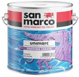 San Marco UNIMARC Finitura Cerata Protettivo trasparente colorato per legno, colore: Trasparente, size: 0,75 lt