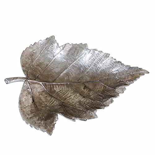 kwoka Schale in Blattform spitz antiksilber ca. 41 cm B