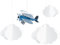 Hänge- Dekoration Wolken und Flugzeug Kinderzimmer Babyzimmer