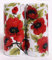 Red Poppy Salt & Pepper Ceramic Red Poppies Flowers Round Cruet Set Hand Decorated in UK