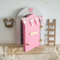 7GANSOS Puerta Ratoncito Perez que SE ABRE!! obra de artesanía en madera con accesorios y estrellas luminiscentes * rosa* Decoración habitación infantil
