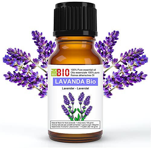 LavendelÖl Bio Ätherisches Öl 100% Reines 10 ml - Aromatherapie Kosmetik Therapeutische - Laborbio