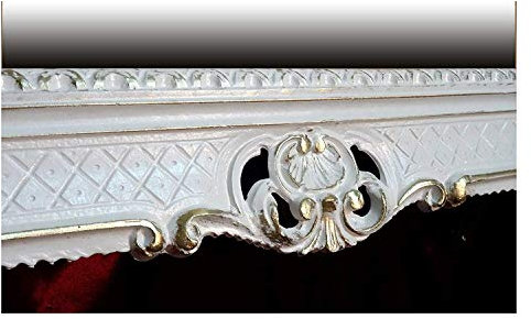 Lnxp WANDSPIEGEL BAROCKSPIEGEL Spiegel IN WEIß Gold DUALCOLOR 90x70 cm ANTIK BAROCK Rokoko Shabby CHIC Renaissance JUGENDSTIL Retro Design LUXURIÖS PRUNKVOLL 58SP