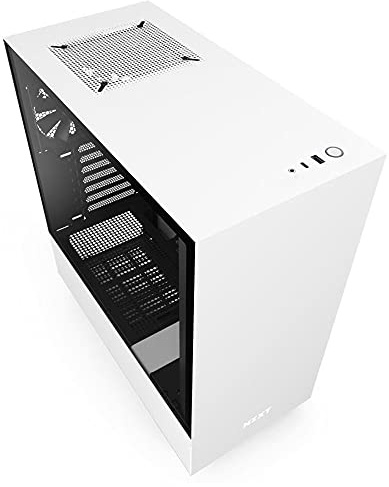 NZXT H510 - Case da gioco per PC mid-tower ATX compatto - Porta Tipo C USB I/O frontale - Pannello laterale in vetro temperato - Compatibile con il raffreddamento a Liquido