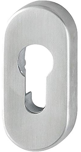 Schutzrosetten PZ oval außen, 33 x 72 x 10 mm, Edelstahl matt