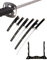 Schwert Set - Katana Schwert, Wakizashi, Tanto - Samurai Schwert aus Stahl - Samurai Schwerter als Anime Deko - Japanisches Sword mit Schwertständer - Ninja Schwert (TL492-395CA-3PCS)