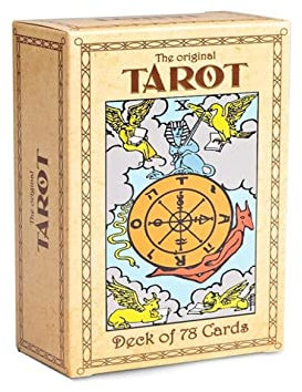 HLONGG Tarotkarten Deck Classic Set 78 Tarotkarten mit dem Reiseführer Zukunft, der Spiel anfänger,Beige