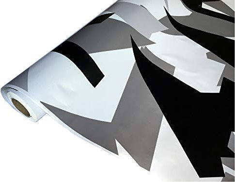 folimac 8,45 €/m² Camouflage Autofolie Selbstklebend mit Luftkanäle Schwarz weiß Grau #32 (7m x 152cm)
