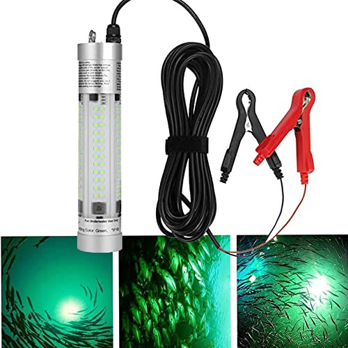 150W Luz de Pesca Submarina 180 LED, Potente 20900 Lúmenes Lámpara Sumergible Buscador de Señuelos de Pesca Búsqueda de Atractivos Pesca Nocturna Iluminación para Peces de Hielo