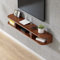 Mueble de TV para colgar en la pared, soporte de TV flotante de tablero de partículas, estante flotante de almacenamiento de decodificador de enrutador para sala de estar dormitorio/A / 120 cm The New