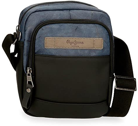 Pepe Jeans Ocean Medium Blue Umhängetasche 17x22x8 cm Polyester mit Kunstlederdetails