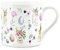 Purely Home Easter Bunny Floral Mug - Fine Bone China White Coffee/Tea Easter Egg Present Gift