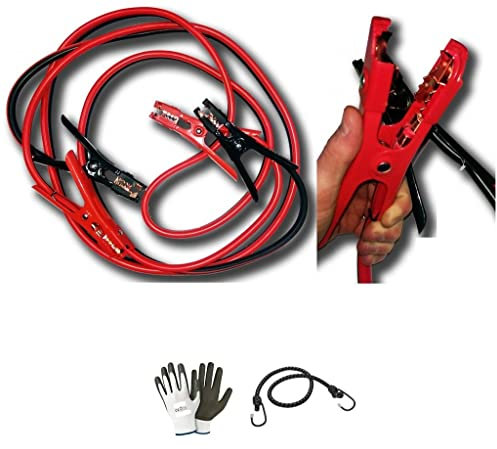 Kompatibel mit Kymco Vitality 50 2T Batterie-Starterkabel 500.00 Ampere mit isolierten ABS-Zangen stoß- und rutschfest für einen sicheren Halt von bis zu 9,5 l Zylinder