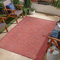 Jimri In- & Outdoor Teppich - Wetterfester Teppich für Balkon, Terrasse, Garten, Wohnzimmer, Küche - Strapazierfähiger Bodenteppich, Widersteht UV-Strahlen & Wasser - Größe 120 x 160 cm, Regenbogen