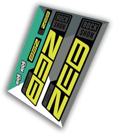 RockShox Zeb Ultimate Kit Decal | Giallo | 2021 Opaco