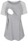 Damen Stillshirt Kurzarm Umstands T-Shirt Stilltop mit Knöpfen Umstandsmode Oberteil Nursing Tops Stillshirt Stillkleid Umstandskleidung Umstandstop Schwangerschaft Umstandskleid Sommer kf200