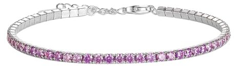 Bracciale Unisex Tennis Ametista Viola in Argento 925 rodiato - Collezione Rainbow Les Folies (19)