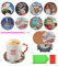8 Posavasos de Arte de Diamantes Papá Noel DIY Diamond Painting,Manualidades para Adultos Niños,Kits de Árbol de Navidad Pintura de Diamantes,Posavasos de Decoración Navideña para Tazas,Bebidas,Regalo