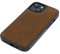 PORTER RILEY - Leather Case for iPhone 13 Pro (6.1). Premium Genuine Leather Slim Back/Bumper/Shell/Shockproof Case (Chocolate Brown)