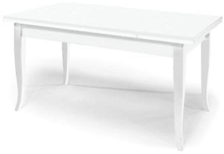 Ausziehbarer Holztisch 140x80 cm weiß - Verona