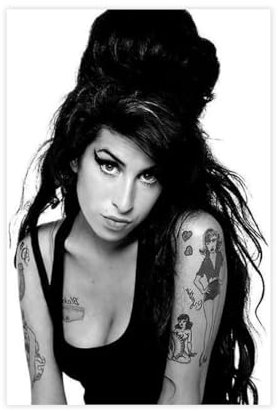 OffsuM Amy Winehouse Musik-Poster, Wandkunst, Dekor, Bild, Gemälde für Wohnzimmer, Schlafzimmer, Dekoration, ungerahmt, 60 x 90 cm, 2 Stück