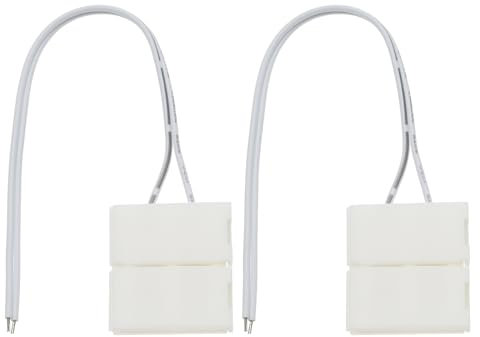 ECSiNG 2Pcs Super Flat Wire Quick Connector Hidden 2 Core Flat Cable Adaptor Suitable For 22Awg Speaker Audio Wire LED Lighting Connection White