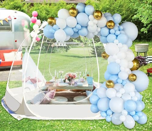 Pop-Up-Outdoor-Campingzelt, 3 x 3 m, 540 Grad, vollständig transparent, nicht tot, Eckpavillon, geeignet für 6–8 Erwachsene (25,4 x 25,4 cm)