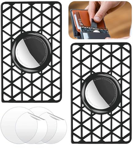 Tiuxiu Étui de Protection for Airtags Porte-Cartes Airtag Ultra léger et Ultra Fin Compatible avec Apple AirTag pour Portefeuille, Sac à Main (1)