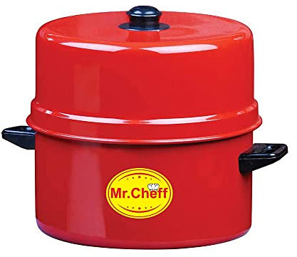 KRISHANA EXPORT STORE South Indian Thermal Rice Cooker with Stainless Steel Pot 1Kg Aluminium Steamer (4.5 liters, Red), redthermal101