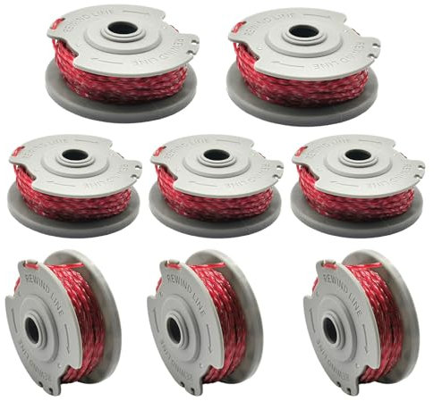 YWNYT Rasentrimmerspule für Gardena 5306-20, 1,65 mm x 9,2 m, Ersatzspule und Schnur für Gardena Turbo Trimmer SmallCut 300, Gardena Turbo Trimmer Art 8844 & Art 8845 (8 Stück)