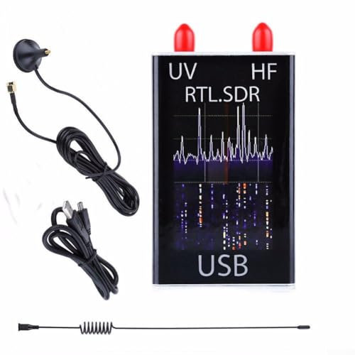Receptor sintonizador USB, 100 KHz-1.7 GHz Full HF RTL-SDR receptor sintonizador USB R820T + 8232 jamón con antena látigo