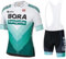 NUOJIA Herren Fahrradtrikot Anzüge Kurzarm Fahrrad Trikot set,Atmungsaktiv Schnell Trocknend Radtrikot，Radtrikot kurzärmliges Set mit 19D-Gel-gepolsterten Shorts