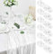 Seihtuch Tischläufer, 6 Stück Weiß Käsetuch Tischläufer, Boho Gaze Käsetuch Tischläufer Rustikaler Durchsichtiger Läufer, Tischdecke für Boho, Hochzeit, Dekoration, Geburtstagsparty, 90 x 300 cm