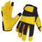 Escort Tools® Heavy Duty Leather Gardening Work Gloves, Thorn Proof, Touch Screen, Utility Safety Working Gloves Breathable, Tear Resistant, High Dexterity Mechanic Gloves Unisex (Yellow, M)