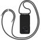 Funda para Xiaomi Redmi 14C / Poco C75 con Cuerda, Carcasa Silicona con Cordón Correa Colgante Ajustable Collar Moda Teléfono Case Cover, Anti-Choque Anti-arañazos, Negro