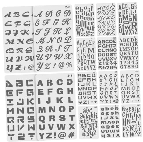 Tofficu 20st Vorlage Für Buchstaben Zeichenschablonen Basteln Sie Eine Buchstabenschablone Malvorlagen Kunststoffschablonen Zum Malen Schablonen Zum Zeichnen Weiß Das Haustier