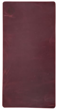 CHARLIE LONDON Leather Desk MAT-Waterproof Laptop MAT for Desk-1.1-1.8MM THICK-80X40 CM Topper-Travel Friendly Keyboard MATS for Desk in 4 Elegant Colors (Maroon)