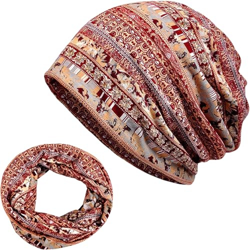 Mütze Damen Herren, Slouch Beanie Mütze Weich Laufende Beanie Mütze Baumwolle, Dünne Schlafmütze Turban Chemo Kopfbedeckung für Haarausfall, Leichte Atmungsaktiv Chemo Mütze Jersey Longbeanie Cap
