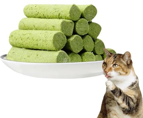 KEQAR 10 Pcs Snack per Gatto, 50g Snack Liofilizzato con Erba Gatta per la Pulizia dei Denti