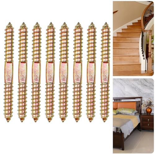 10 Stück Doppelkopf-Holzschrauben, selbstschneidendes Gewinde für Möbelbefestigung, Dübel, Holzbearbeitung, Verbindungsstück