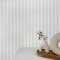 WALLCOVER Tapete Weiß Vliestapete Streifen Grau - Silber Paneele Skandinavischer Stil Wandpaneele Modern Lamelle Made in Germany (Packung mit 6)