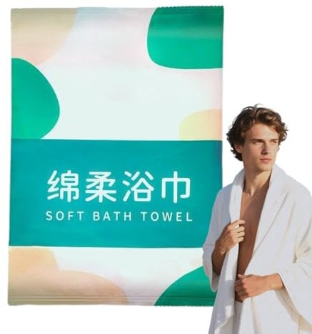 Generisch Badehandtuch | Großes Handtuch Tragbar Hautfreundlich,Einzelverpacktes Waschtuch, Dicke Hautfreundliche Duschtuch für Damen, Herren, Jugendliche & Erwachsene