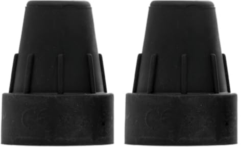 Dr. Paul Koch Krückenstopfen 2x Schwarz - Gummi Stopfen Für Gehhilfe & Krücken - Krückenkapsel Aus TPE Mit Stahleinlage - Für Höhere Stabilität - Ø16mm | Gummi Stopfen Für Gehhilfe & Krücken - Krückenkapsel Aus TPE Mit Stahleinlage - Für Höhere Stabilität - Ø16mm
