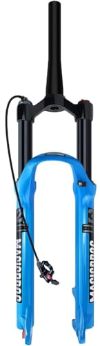 KUNYOS 26 27,5 29 Zoll Mountainbikes Federgabel 1-1/8 Straight/Tapered Air Gabel 120 Mm Federweg Vorderradgabel 9 * 100 Mm QR Scheibenbremsen,Remote Lock b,29inch