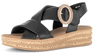 Gabor Damen Plateausandalen, Frauen Sandalen,Best Fitting,schwarz (27),43 EU / 9 UK